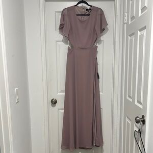 Lulu's off Pink Wrap Maxi Gown for Weddings